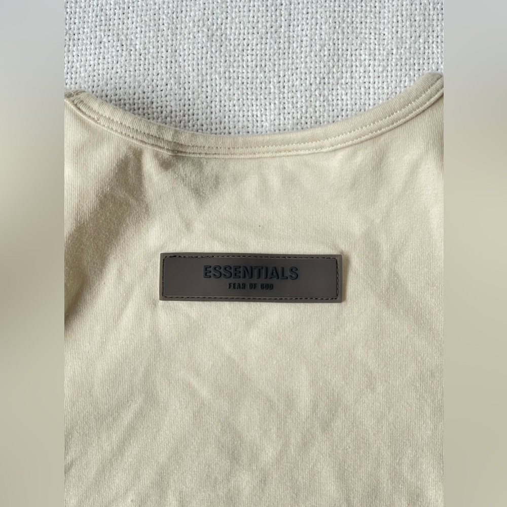 Fear of God Essentials Off-white Cotton Tank Top - Picture 5 of 9